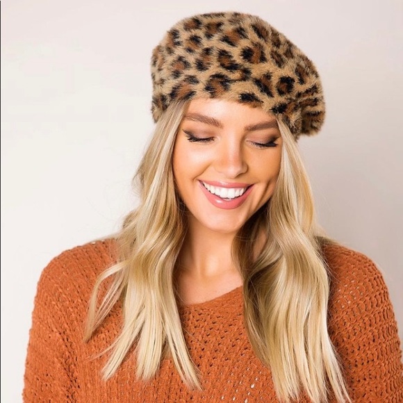 Leopard Print Beret